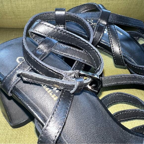 Seychelles NEW Charter Black Strappy Sandals with Block Heel Women’s Size 6.5 - Picture 10 of 10